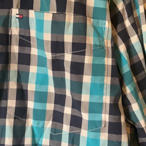 Tommy Hilfiger men’s custom fit plaid shirt Size XL - Picture 3 of 7